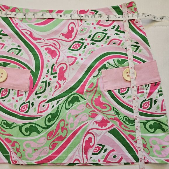 Joyous & Free Womens Size 4 Retro Bold Colored Mini Skirt Large Button Disco - Picture 9 of 9